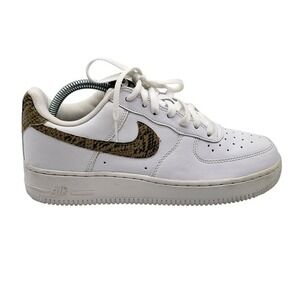 Nike Air Force 1 Low Retro Ivory Snake Women's 7 White‎ Shoes AO1635-100